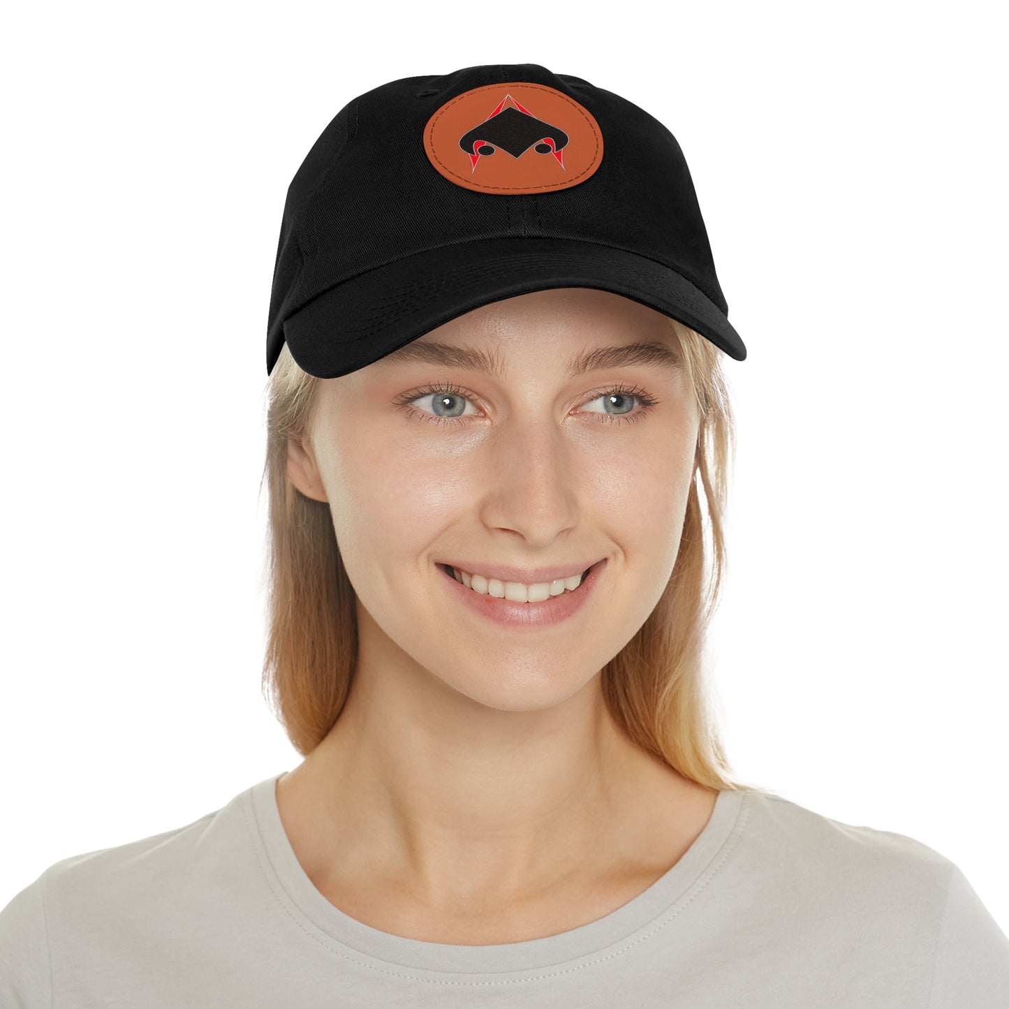 UNSANA Dad Hat with Leather Patch (Round)