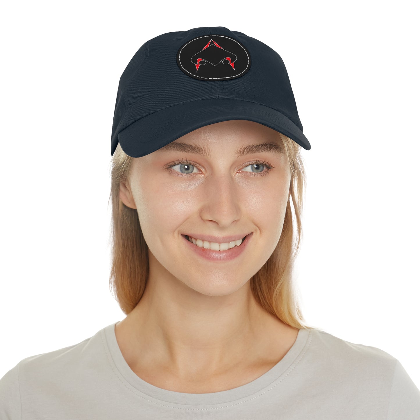 UNSANA Dad Hat with Leather Patch (Round)