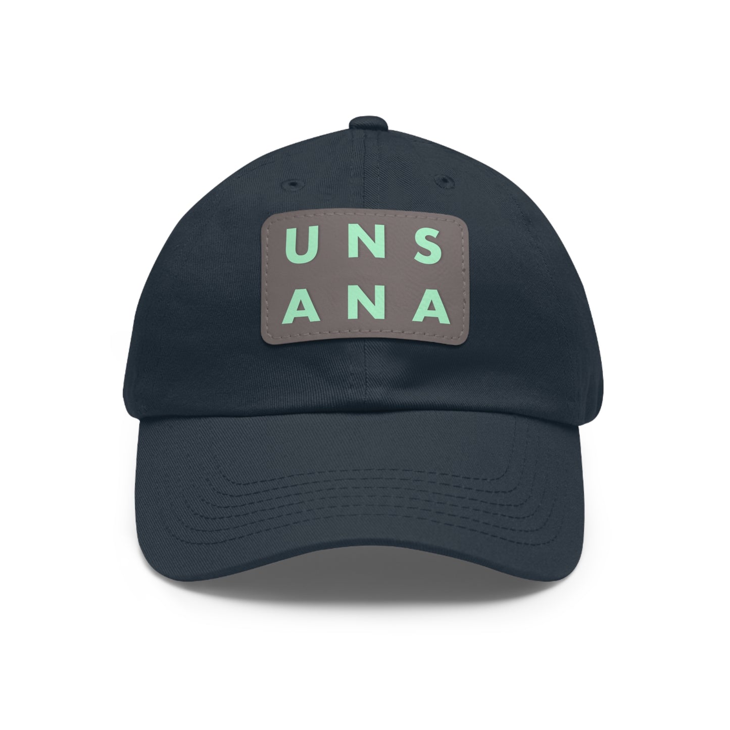 UNSANA Dad Hat with Leather Patch (Rectangle)