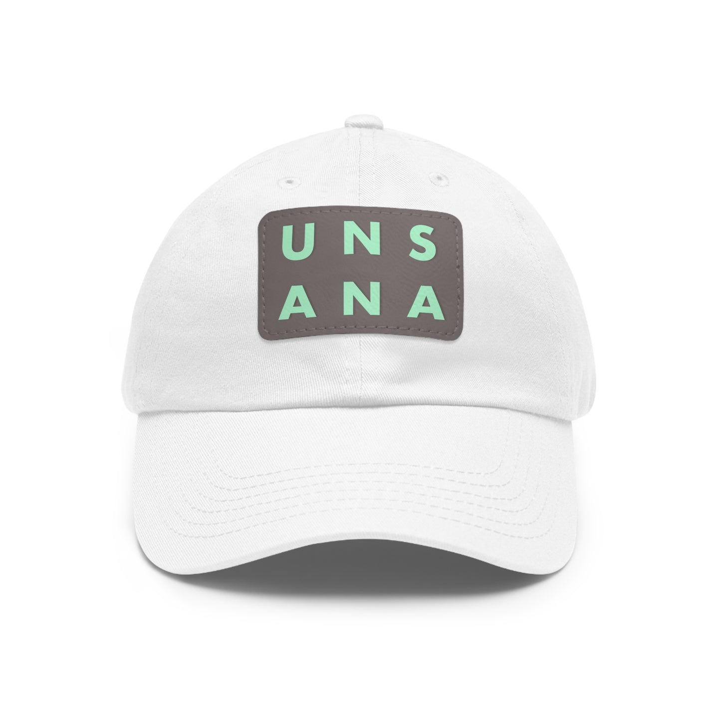 UNSANA Dad Hat with Leather Patch (Rectangle)