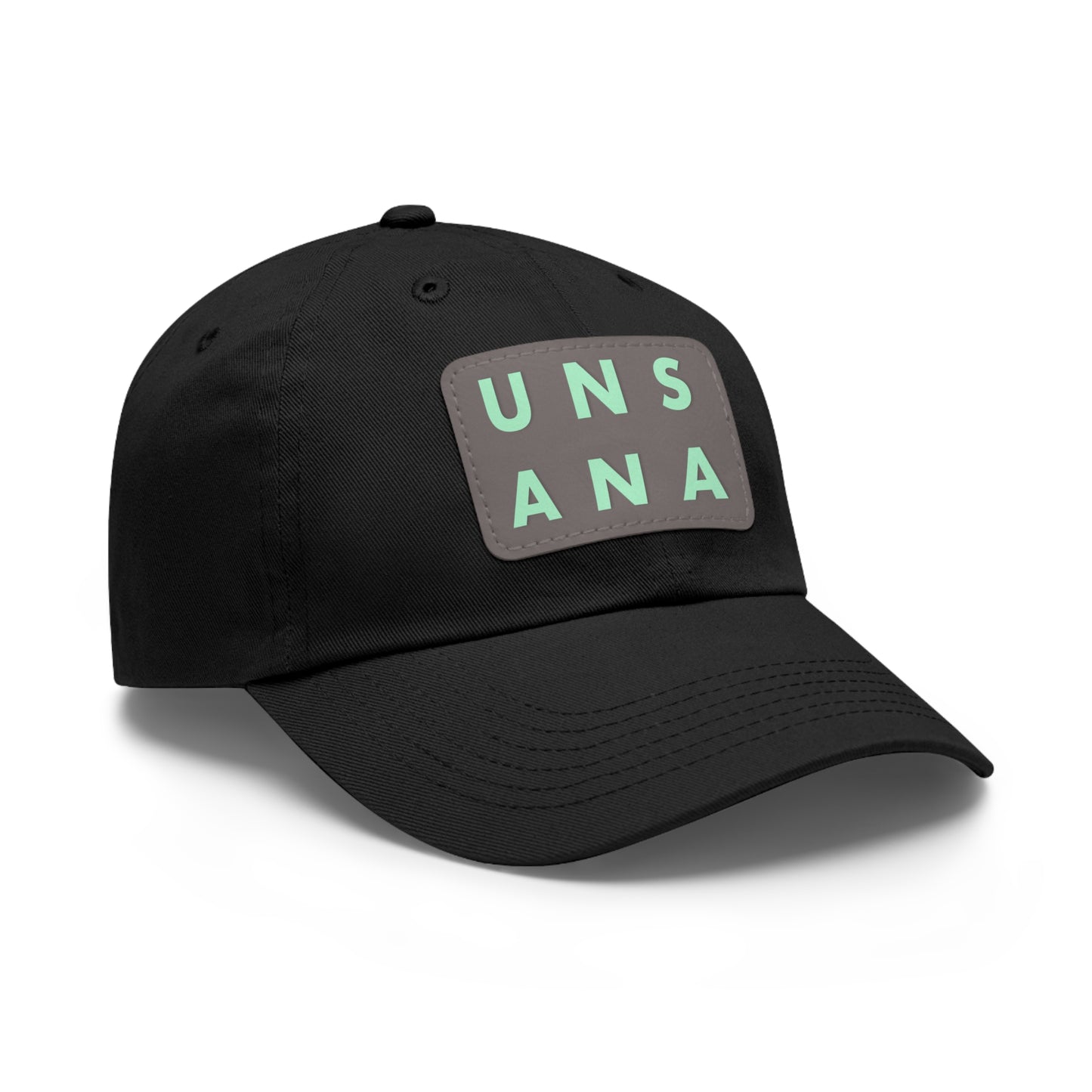 UNSANA Dad Hat with Leather Patch (Rectangle)