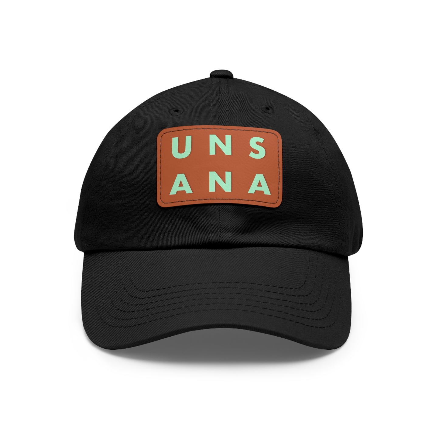 UNSANA Dad Hat with Leather Patch (Rectangle)