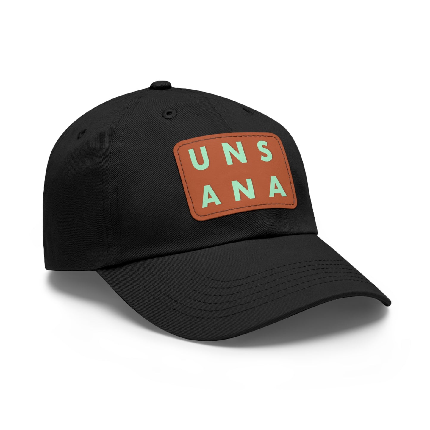 UNSANA Dad Hat with Leather Patch (Rectangle)