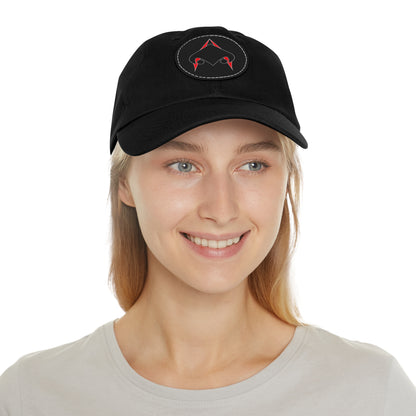 UNSANA Dad Hat with Leather Patch (Round)
