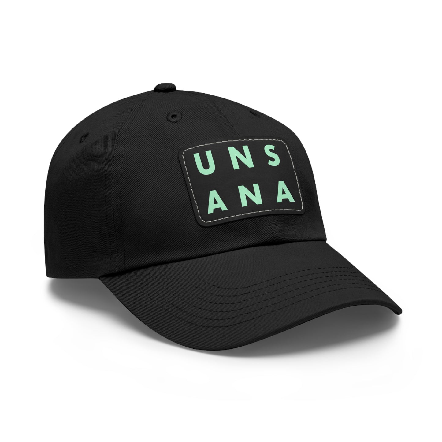 UNSANA Dad Hat with Leather Patch (Rectangle)
